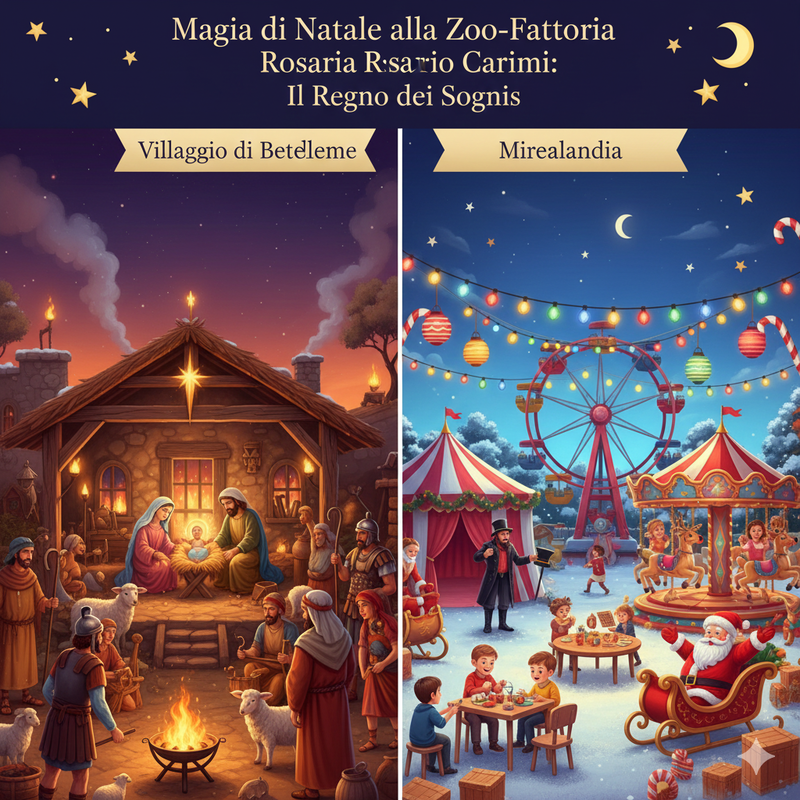 Vivi la Magia del Natale: Zoo-Fattoria Carimi a Castelvetrano si Trasforma nel "Regno dei Sogni"!