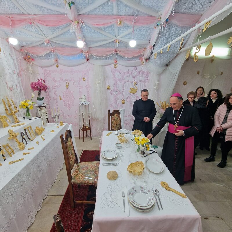 Allestimento dell’Altare di San Giuseppe a Palazzo Accardi
