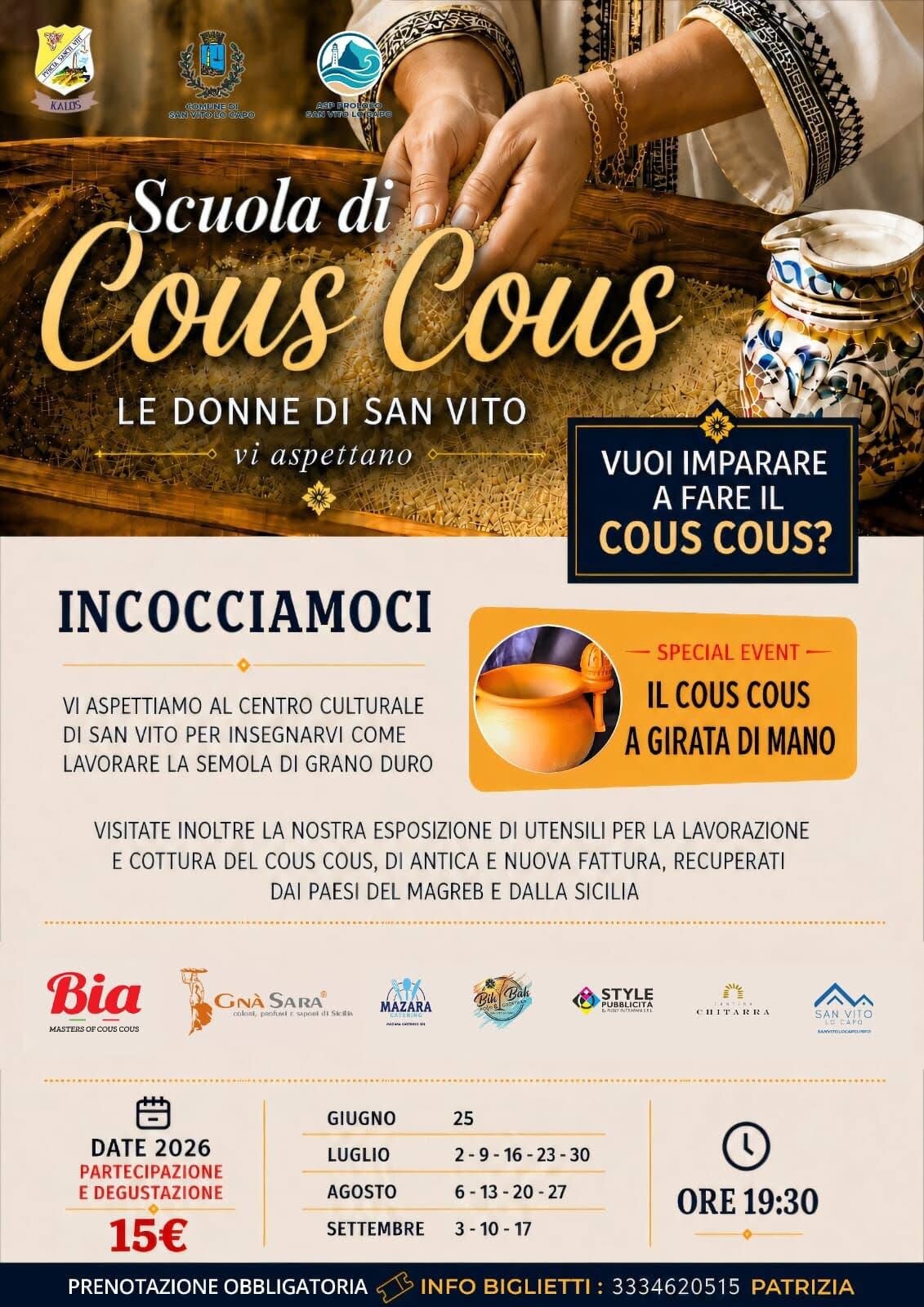 Scuola Di Cous Cous 2026: A San Vito Lo Capo Torna L’arte Dell’incocciatura Tradizionale