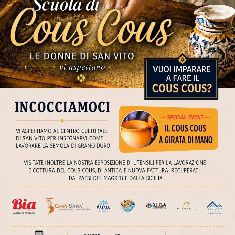 Scuola Di Cous Cous 2026: A San Vito Lo Capo Torna L’arte Dell’incocciatura Tradizionale