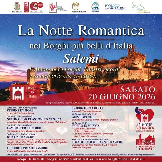La Notte Romantica 2026: Salemi Celebra L’amore Nel Cuore Del Borgo