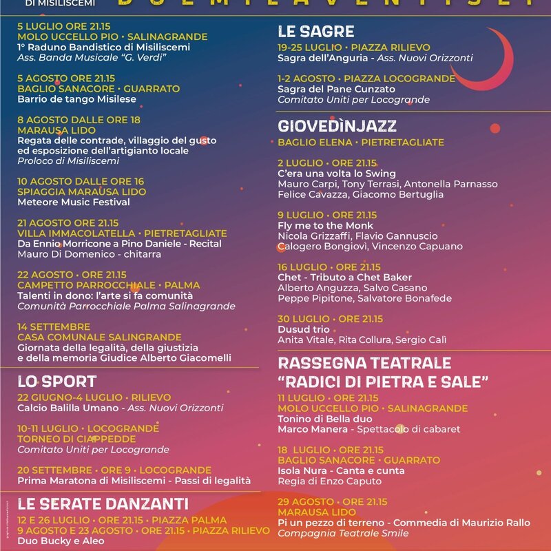 Sere D’Estate 2026: A Misiliscemi Un’estate Di Musica, Teatro, Sport, Tradizioni E Cultura