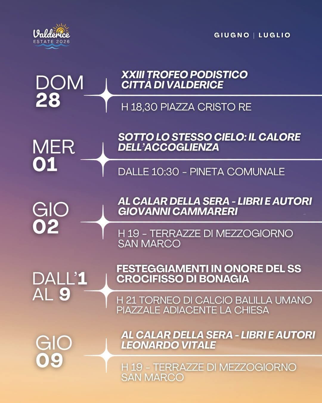Valderice Estate 2026: Al Via Il Calendario Degli Eventi Tra Sport, Cultura E Tradizione