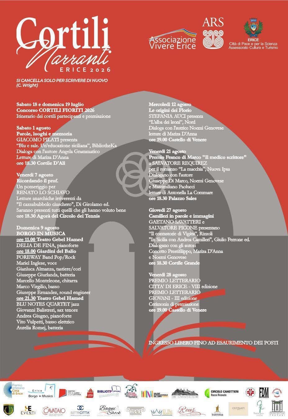 Cortili Narranti Erice 2026: Cultura, Musica E Letteratura Nel Cuore Del Borgo