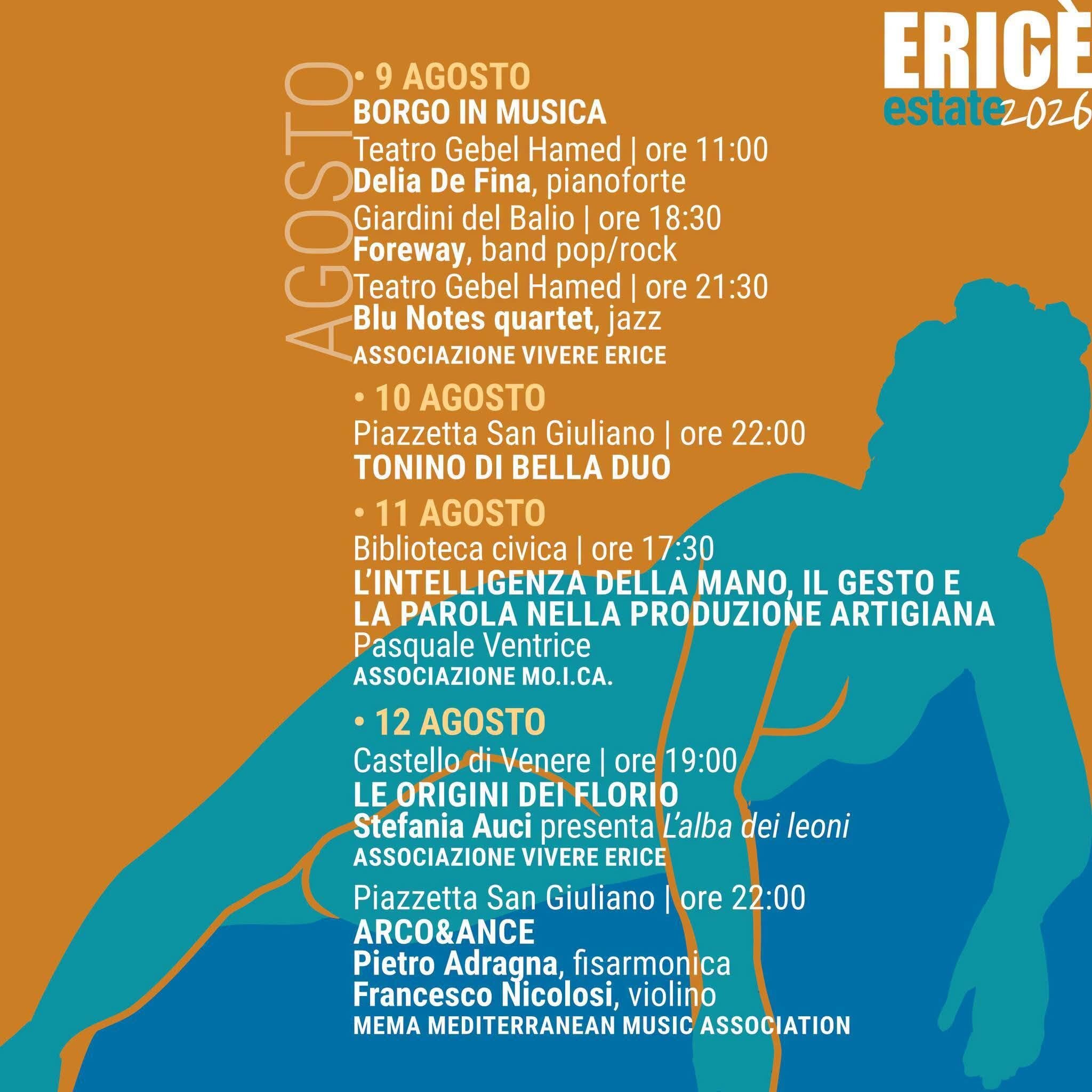 Erice Estate 2026: Il Programma Completo Degli Eventi Tra Cultura, Musica, Teatro, Cinema, Sport E Tradizioni