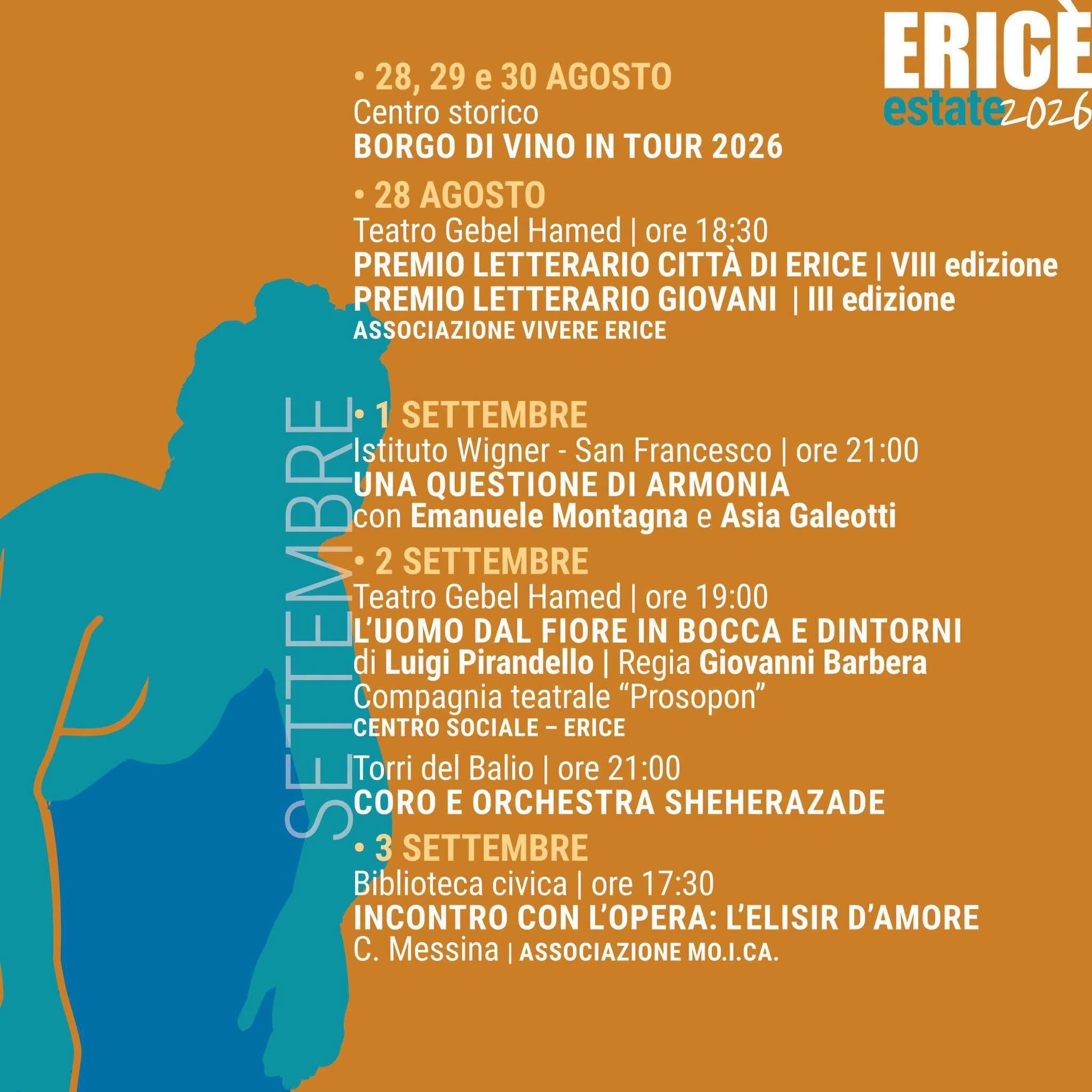 Erice Estate 2026: Il Programma Completo Degli Eventi Tra Cultura, Musica, Teatro, Cinema, Sport E Tradizioni