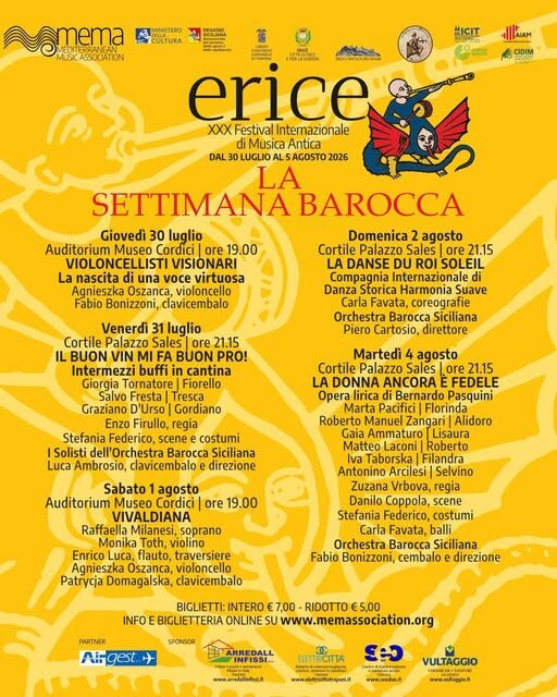 XXX Festival Internazionale Di Musica Antica 2026: A Erice Torna "La Settimana Barocca"