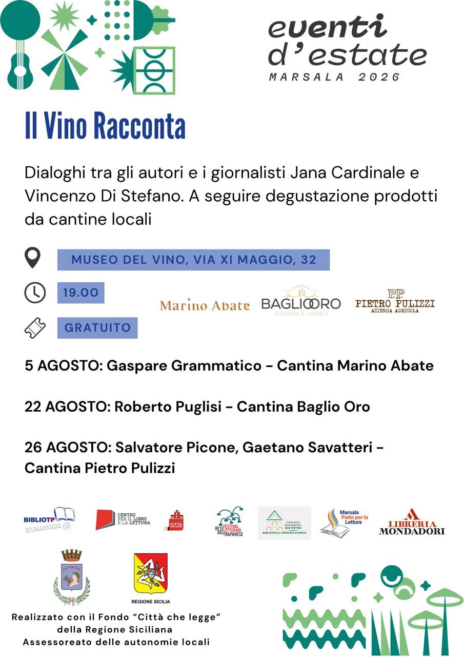 Il Vino Racconta 2026: Tre Incontri Con Gli Autori Al Museo Del Vino Di Marsala