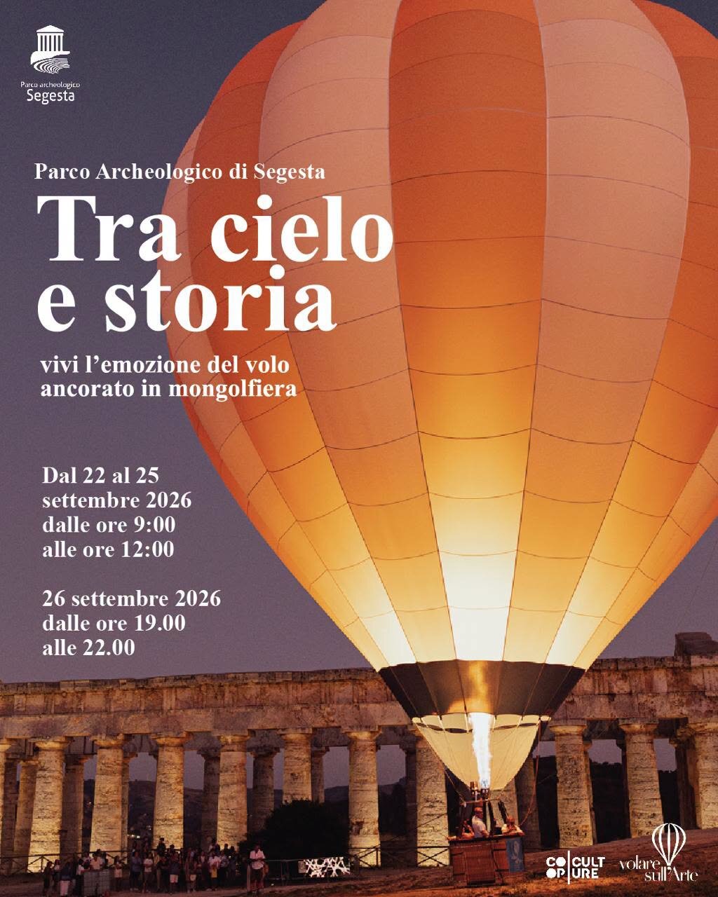 Tra Cielo E Storia: La Mongolfiera Torna Al Parco Archeologico Di Segesta