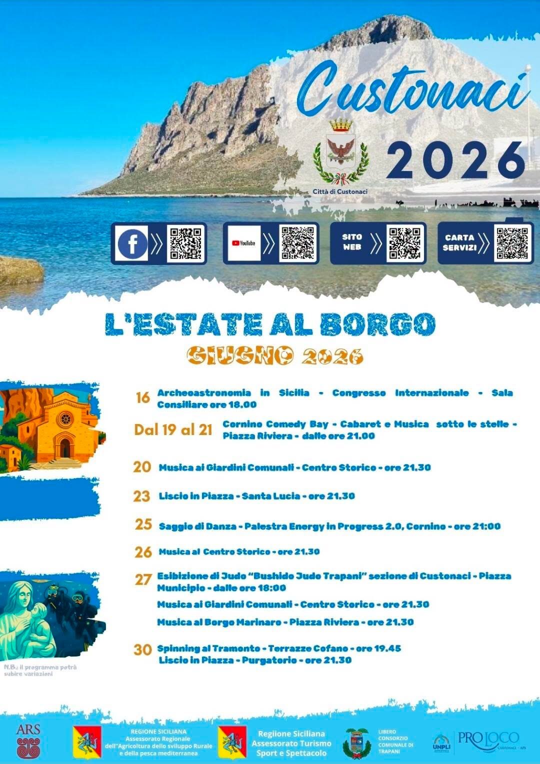 Estate Custonacese 2026: Un’estate Tutta Da Vivere