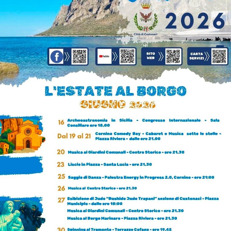 Estate Custonacese 2026: Un’estate Tutta Da Vivere
