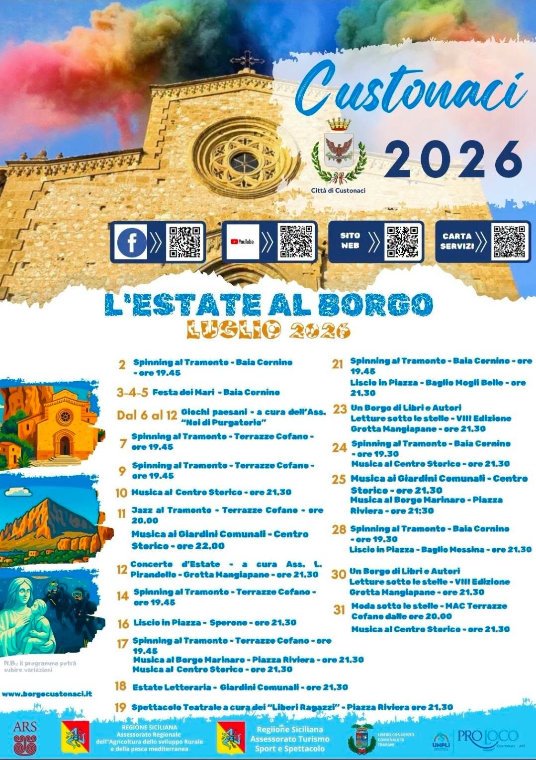 Estate Custonacese 2026: Un’estate Tutta Da Vivere