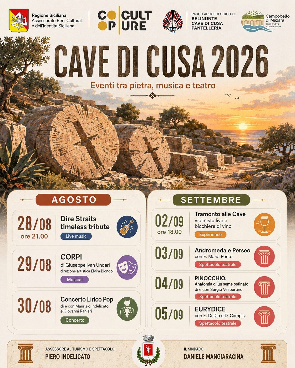 Cave Di Cusa 2026: Eventi Tra Pietra, Musica E Teatro