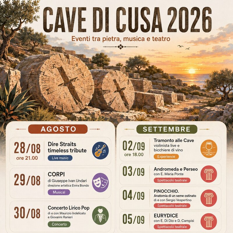 Cave Di Cusa 2026: Eventi Tra Pietra, Musica E Teatro
