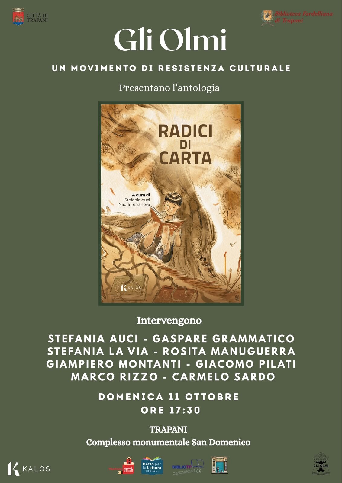 “Radici Di Carta”: Gli Olmi Presentano L’antologia A Trapani