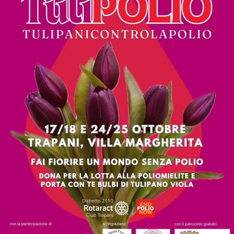 “TuliPOLIO – Tulipani Contro La Polio”: A Trapani Quattro Giornate A Sostegno Di End Polio Now