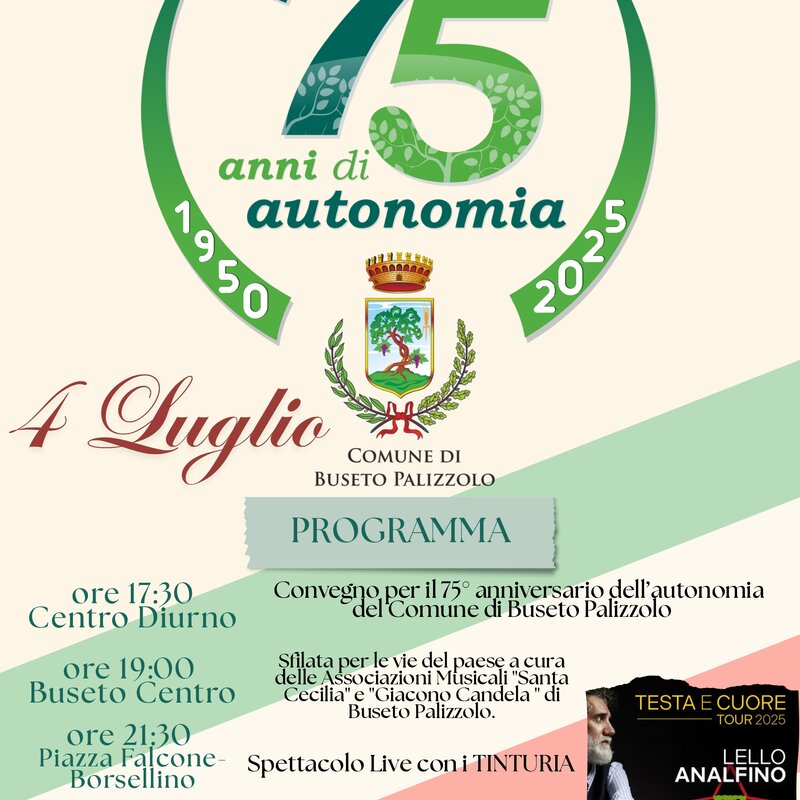 75 anni di Autonomia Comunale